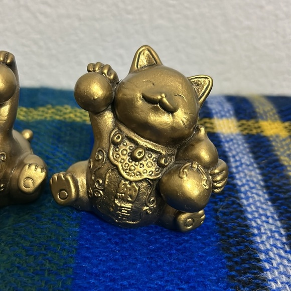 🖤NEW💕Feng Shui Lucky cat figurine set - Picture 5 of 15